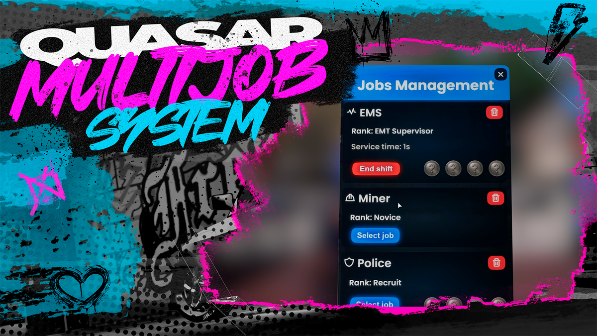 Quasar Multijob: The Ultimate Job Management System for FiveM Servers